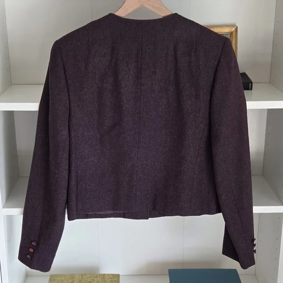 Vintage Pendleton Cropped Wool Jacket Made in USA Womens 12 Purple - Picture 2 of 9